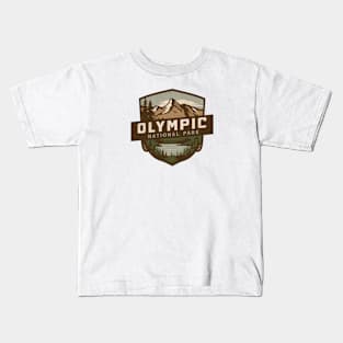 Retro Olympic National Park Badge Kids T-Shirt